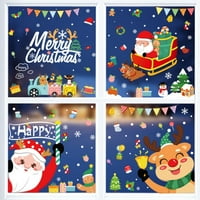 -Groee Christmas Christmals Clanengs Carsels Božićne naljepnice za prozore za djecu Božićne pahuljice