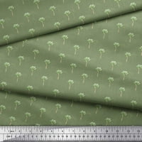 Soimoi Zelena pamučna pamučna tkanina palma lišće ispis tkanine sa dvorištem širom