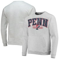 Muška liga Collegiate Nosite Heather Sivi Pennsylvania Quakers Gornjaclassmen džep pulover dukserica