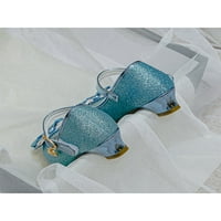 Tenmi Kids Mary Jane Bowknot Princess cipela sjajne haljine Spilly School Casual Ladweight Blue 3Y