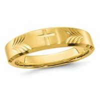 Žuti pozlaćeni nehrđajući čelični četveronirani konusni prsten