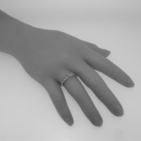 Britanci napravio je 9k bijelo zlato prirodno peridot ženski vječni prsten - veličine opcija - veličine