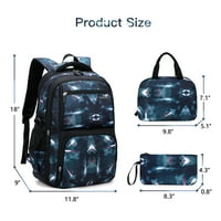 Kepooman School Backpack, Dječji ruksak s ručkom Bo i olovkom, 3-učenici Torbe za rame za studente,
