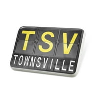 Porcelein PIN TSV Zračna luka za grad Townsville Revel značka - Neonblond