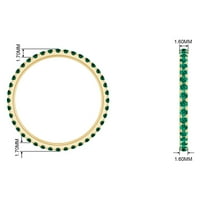 Laborar je stvorio smaragdno puni vječni prsten, zeleni dragušni prsten za slaganje u zlatu, 14k žuto