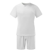 Muški veliki i visoki odijelo Ležerne majica i kratke hlače Trenerka Summer Prevelizirani Sweatsuit Sportski set kratkih rukava