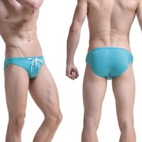 Muškarci Solid Color Crtav seksi niski struk Bikini Garnice kupaći kostimi plivajući trunk plavi xl