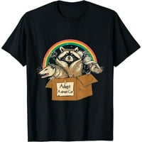 Usvojite uličnu majicu Funny Opossum Raccoon Skunk Vintage kratki rukav crni majica Cotton Tee Unisex