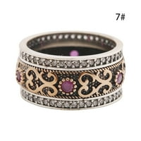 Jiyugala prstenovi za muškarce srebrne prirodne tirkize za dijamante Pokloni prstena za majčin dan