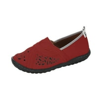 OAVQHLG3B sandale za žene čišćenja Ženske vintage cipele Hollow Wedge Heel Dame casual rimske sandale