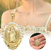 SKPBlutn ogrlice Privjesci za žene Djevojke Crystal Mary Rhinestone Nakit ogrlice pokloni