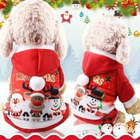 PET Xmas Odjeća Božićne pse CAT CAT četvero noge Hoodie Odjeća za ljubimcu Zimske kostime veličine l