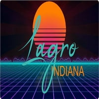 Lago Indiana Vinyl Decal Stiker Retro Neon Dizajn