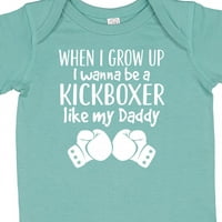 Inktastični kickboxing Budući kickBoxer kao tata poklon baby boy ili baby girl bodysuit
