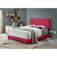Moderna prekrasna ružičasta platforma za spavaću sobu s dva odvojena spavaće sobe PU tkanina