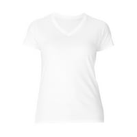 Žene ljetne vrhove casual majica kratkih rukava Labavi solid boja V izrez ženska majica kratkih rukava