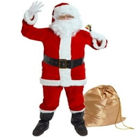 Melliful Santa odijelo za muškarce odrasli muški deluxe božićni santa claus kostim, xxl