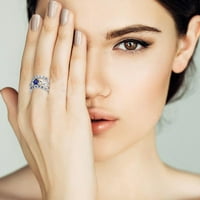 Duhgbne Fashion Claddagh Hert Amethyst vjenčani prsten set srebrni modni nakit