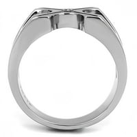 Luxe nakit dizajnira muški prsten u obliku nehrđajućeg čelika sa kubnim cirkonijom - veličine