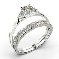 Zasljepljujući minimalistički 2. karatni okrugli rez, pristupačni dijamantni prsten za angažman, vjenčani