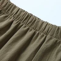 Novi trendovi i stilovi, Poropl Casual Pamuk posteljina Ispiši patchwork neregularne labave široke pantalone
