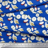 Soimoi Blue Poly Georgette tkanina banana i svježe dekor tkanina tiskano dvorište široko
