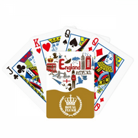 Engleska Ljubavna Heart UK Nacionalna zastava Royal Flush Poker igra igra igra