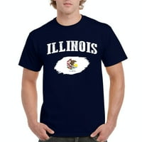 - Muška majica kratki rukav - Il Illinois Flag