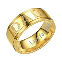 Prstenovi za muškarce Modni tata očev dan legura srebrnog nakita moda retro srebrna otac pisma prsten