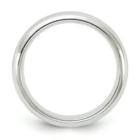 Sterling srebrna udobnost Fit vjenčana prstena Veličina 4. Classic Dovodio CF Style B širina fini nakit