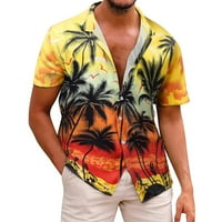 Muška majica čišćenje muškaraca Havajska majica kratkih rukava na plaži na plaži od tiskanih ljetnih