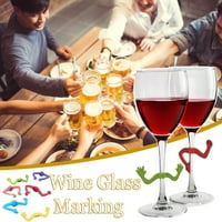 FELTREE CUP Glass Reponsizer Creative silika gel naljepnica Crveno vino Kup i privjesak za rezanje 6pc