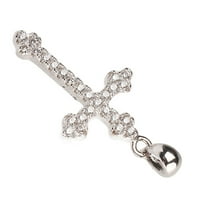 Prekriženi privjesak lanac, s srebrnog ogrlice od srebrnog krista za ne-blještavi metalni križevi Privjesak