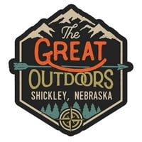 Shickley Nebraska The Great na otvorenom dizajn naljepnica vinilne naljepnice