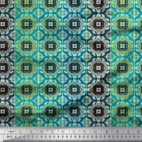 Soimoi Rayon tkanina Stripe & Marokanski kaleidoskop Ispis tkanina sa dvorištem širom
