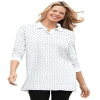 Žena unutar ženske plus veličina Polo majica s dugim rukavima polo majica