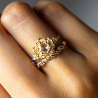 ZTTD moda 3D cvjetni cirkon mikroset prsten Vintage Exquisite cvijeće dame prsten za žene nakit pokloni