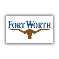 Fort Worth City zastava Naljepnica za naljepnice - samoljepljivi vinil - Vremenska zaštitna - izrađena