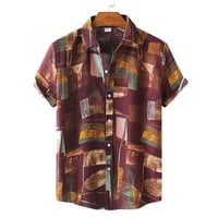 Podplag Muška modna casual print Hawaii majica za odmor s kratkim rukavima