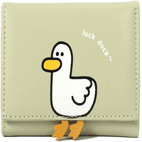 Slatki 3D patka Tri-preklopljeni novčanik Mali novčanik Nosač džepnog džepa ID prozora torbica za žene