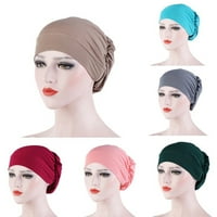 Kripyery muslimanska glava hidžab turban zamotač poklopca rak noćni noćni san Beanie šešir, za žene