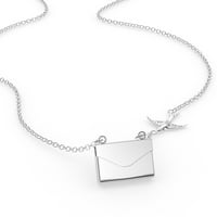 Ogrlica sa ogrlicama D Crni Chevron u srebrnom kovertu Neonblond