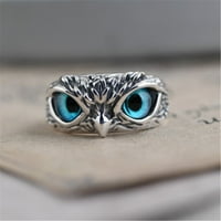 Podplug Valentines Day Pokloni, Owl Owl Ring Mama's Modna prstena Mama Ring Majčin dan