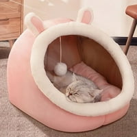 Pink Rabbit kućna ljubimca za pse i mačke, toplu mačku Cat Cat pećina za unutarnje mačke i mali pas,