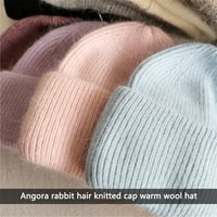 Enquiret zimski pleteni kape prijenosni toplo zadržavanje Comfort Fashion Toplo meka široka rublja na