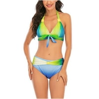 Ženski kupaći kostimi Tummmy Control Plus size Coleit CoverUp modni višebojni bikini Ispis Minimalistički
