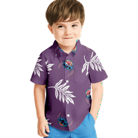 Fnyko majice za muškarce i dječaka Havajski lilo Stitch Print Chort rukav za ispis na havajsku majicu