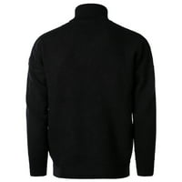 Pgeraug za muškarce O-izrez visoki ovratnik dugih rukava sa dugim rukavima pulover džemper džemper džempere džemperi za muškarce crni xl