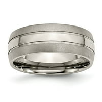 Mia Diamonds Titanium žuto-polirani i polirani venčani zaručivanje Veličina prstena - 13