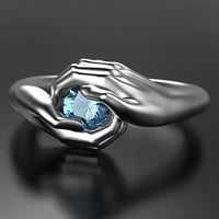 Ponude! Loyerfyivos Hands Holding Resise Ring, najbolje vrijeme u vašem životu, vjenčani prsten je svjedočanstvo